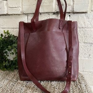 Madewell Medium Transport Tote (Dark Cabernet) Crossbody